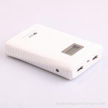 Portable power bank with 10,400mAh super capacity and dual USB ports